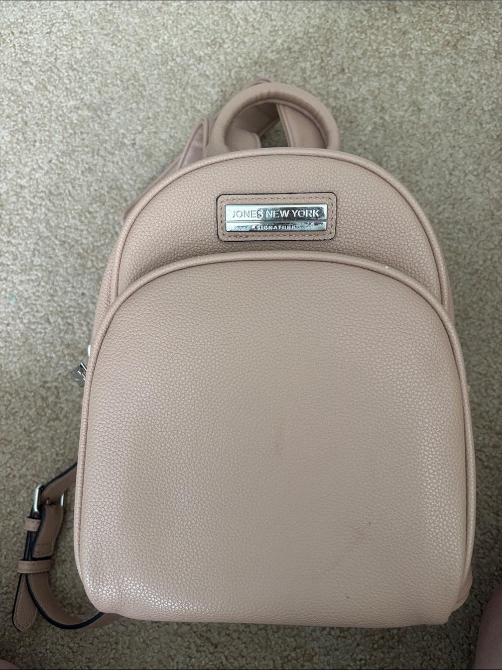 Jones New York Small Pebbled Blush Mini Backpack